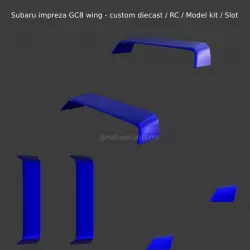 Subaru impreza GC8 wing - custom diecast / RC / Model kit / Slot