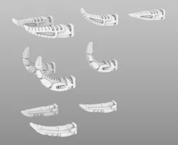 Suturus Pattern Free Mechanized Spikes/Tusks/Horns