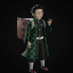 Tanjiro Kamado (and Nesuko) - Demon Slayer 3D print model