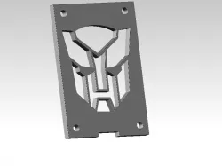 Transformer logo plate
