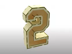 3D Alphabet Letters & Numbers Designs for Laser Cutting +20cm