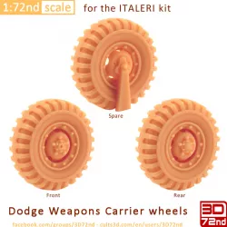 3D72ND - 1/72ND SCALE DODGE WC51 WHEELS