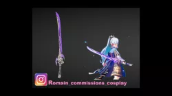 3MF STL Genshin Impact Mistsplitter Reforged Sword