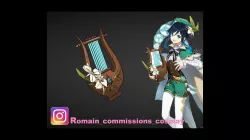 3MF STL Harp Genshin impact venti