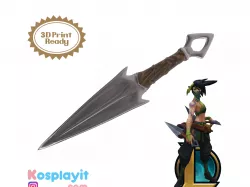Akali Kunai 3D Model League of Legends