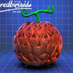Akuma no mi: Mera Mera no Mi PROP (Portgas D. Ace Flame Devil Fruit of One Piece) .STL FILE "UPDATED".