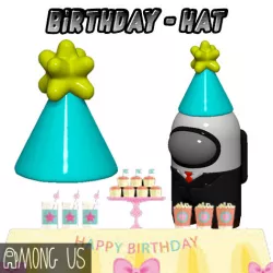 AMONG US HAT - BIRTHDAY HAT