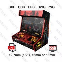 Arcade Bartop Machine Cabinet - 12,7mm 1/2", 16mm 18mm - CNC Router Plans