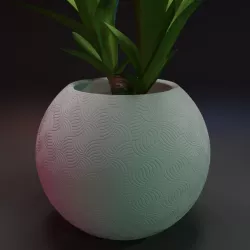 Asian Sphere Flower Pot