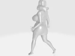 BBW in tight club dress busty (no supports!)