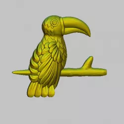 Bird 3D STL template for CNC and 3D printer