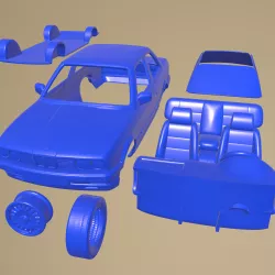 BMW 3 series E30 coupe 1990 PRINTABLE CAR IN SEPARATE PARTS