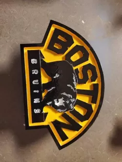 Boston Bruins with Bear