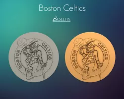 Boston Celtics Logo 3D Relief 3D print model