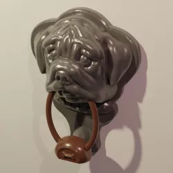 clapper in the shape of a Bulldog - no supports
