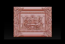 CNC 3d Relief Model STL for Router 3 axis - The Last Supper