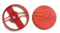 cortante cookie cutter pokebola pokemon galletitas 7cm