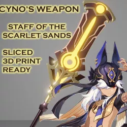 Cyno Weapon - Genshin Impact Cosplay - Sliced Print Ready