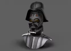 Darth Vader Helmet ROTJ Reveal, stand, Anakin's head and damaged Helmet