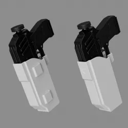 DC-17 Blaster Pistol Pack - Long/Short Blasters + Holsters - 3D Print .STL File