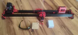 DIY Online/offline Laser engraving car infinite axis Y + battery holder