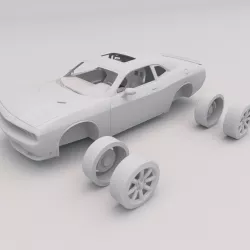 Dodge Challenger PRINTABLE Car 3D Digital STL File