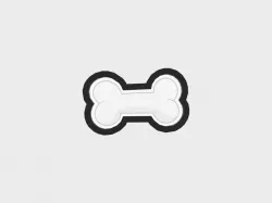 Dog Bone Cookie Cutter 3" .STL File