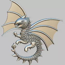 Dragon 3d Relief STL & OBJ files