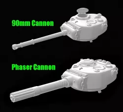 DUST 1948 \ KONFLIKT '47 - 90mm & Phaser Turret (For M46 Patton and M3 Walkers)