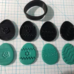 Easter egg stamps and cookie cutter