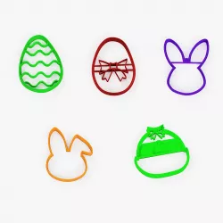 easter set x5 cookie cutter pack - easter cutters set x5