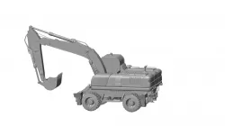 excavator picks up