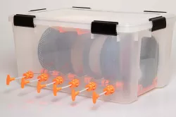 Filament dry box with fast filament change up to 6 spools