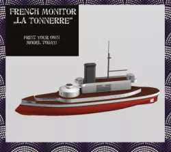 French coastal battleship "La Tonnere" (RC ship, boat)