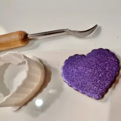 Frilly heart cutter set - made for polymer clay