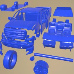 GMC SIERRA CREW ELEVATION 1500 2020 PRINTABLE CAR IN SEPARATE PARTS