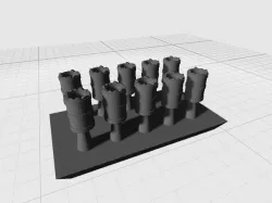 Gothic Sci-Fi fired self-propelled shell casing set