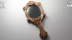 Hand Held Mirror - STL file for CNC