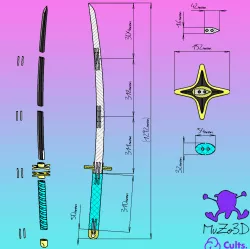 Katana Toshiro Hitsugaya Bleach
