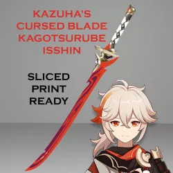 Kazuha's Cursed Blade -- Genshin Impact -- Kagotsurube Isshin -- Sliced Print Ready