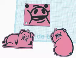 keychain keychain keychain duck gravity falls pack X3