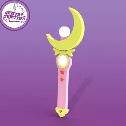 Keychain Moon Scepter 2D - Keychain Moon Scepter 2D