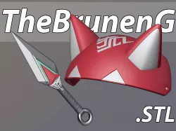 Kiriko headpiece and kunai Overwatch 2 cosplay [3d print files]