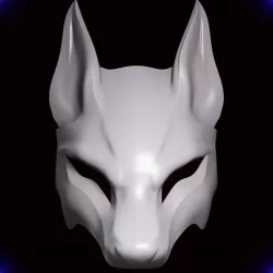 Kitsune Demon Fox Mask Mascara de Zorro Kitsune 8