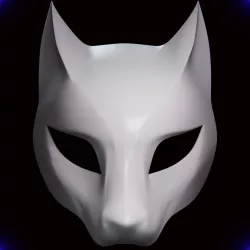 Kitsune Fox Mask Mascara de Zorro Kitsune 58
