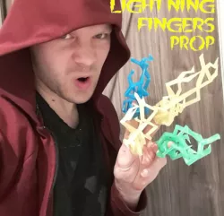 Lightning Fingers Cosplay Prop. Finger Mounted Electric Bolts for Cosplay as Emperor Palpatine, Static Shock, Halloween Costume