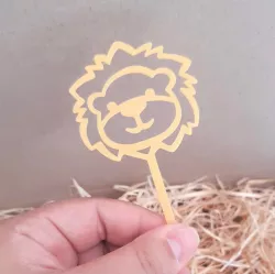 Lion head cake topper