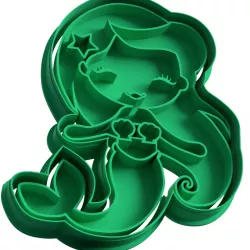 little mermaid cutter stamp cutting cookie