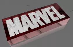 Marvel light box with lithophanes