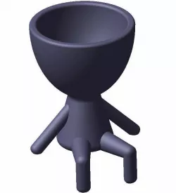 Meditation Man Flowerpot